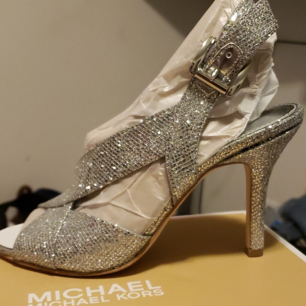 Silver Michael kors heel